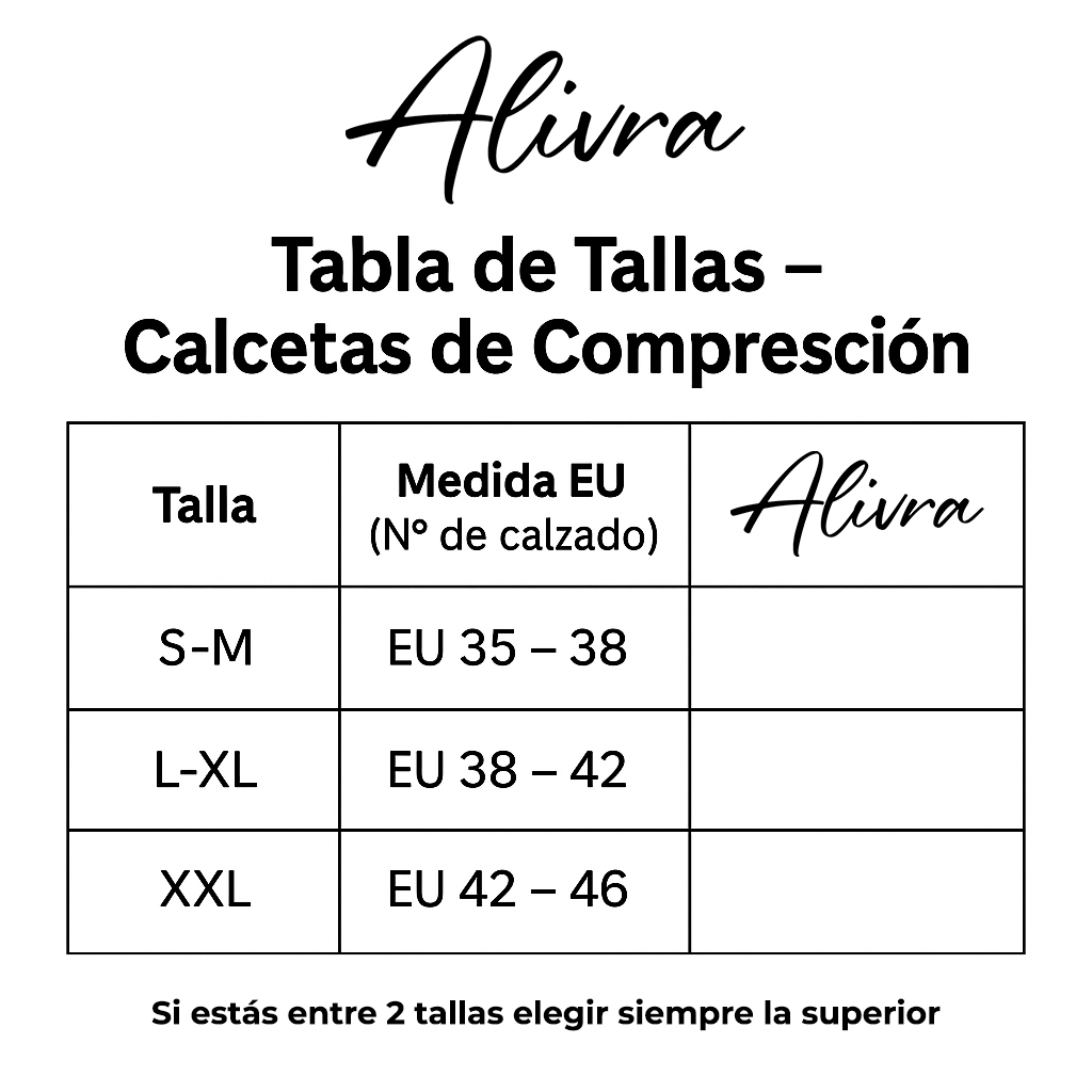 Alivra™ Calcetas de Compresión para Descansar tus Piernas