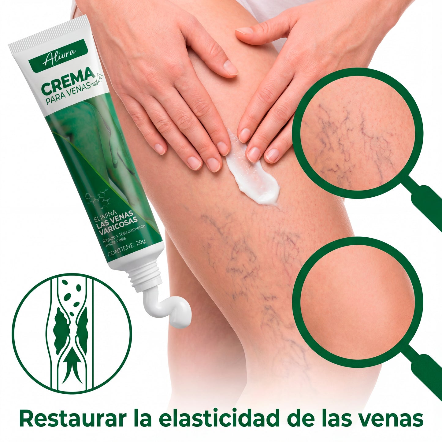 Alivra Adiós Varices, rápido y natural - Pomada Herbal