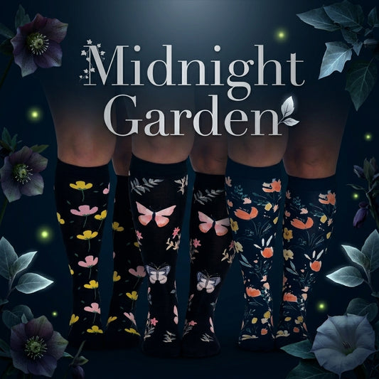 Alivra™ Calcetas de Compresión - Midnight Garden