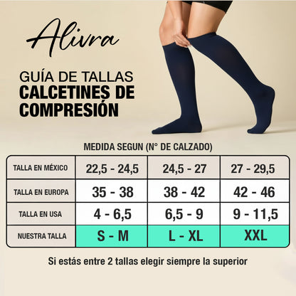 Alivra™ Calcetas de Compresión para Descansar tus Piernas