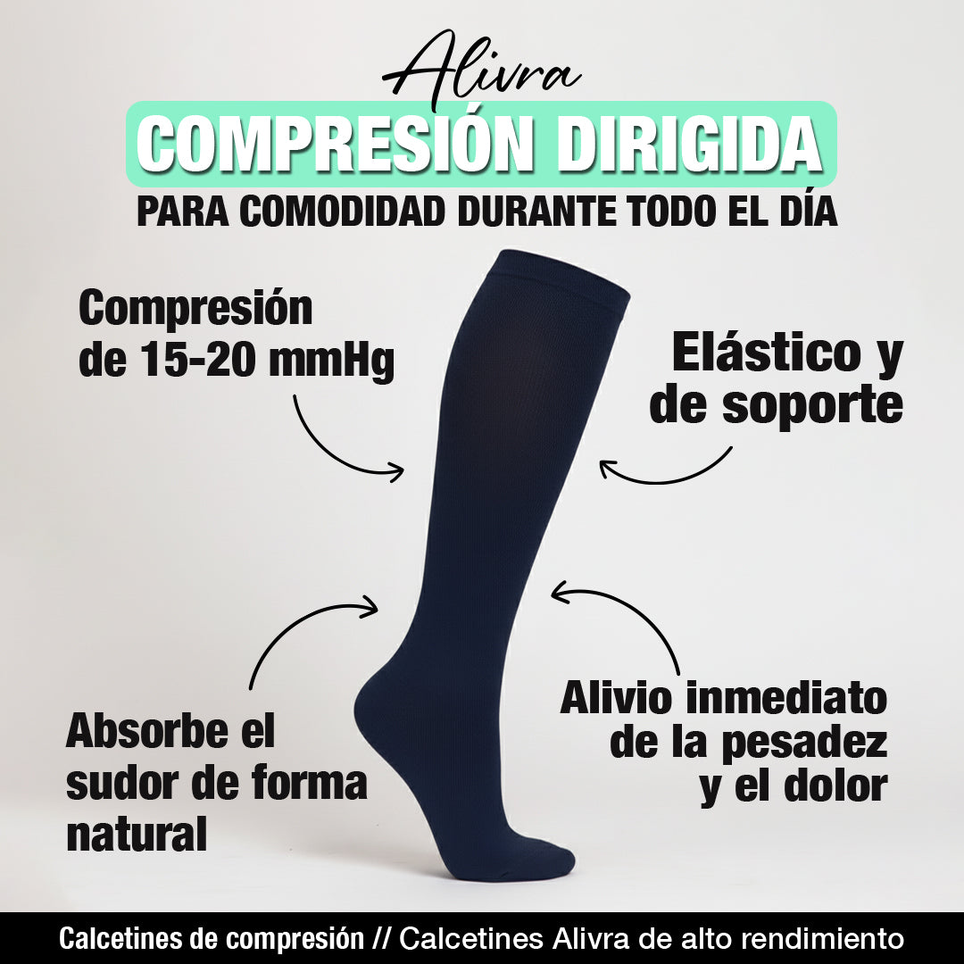 Alivra™ Calcetas de Compresión para Descansar tus Piernas