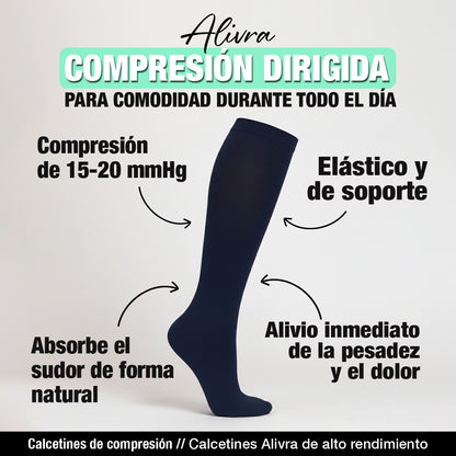 Alivra™ Calcetas de Compresión para Descansar tus Piernas