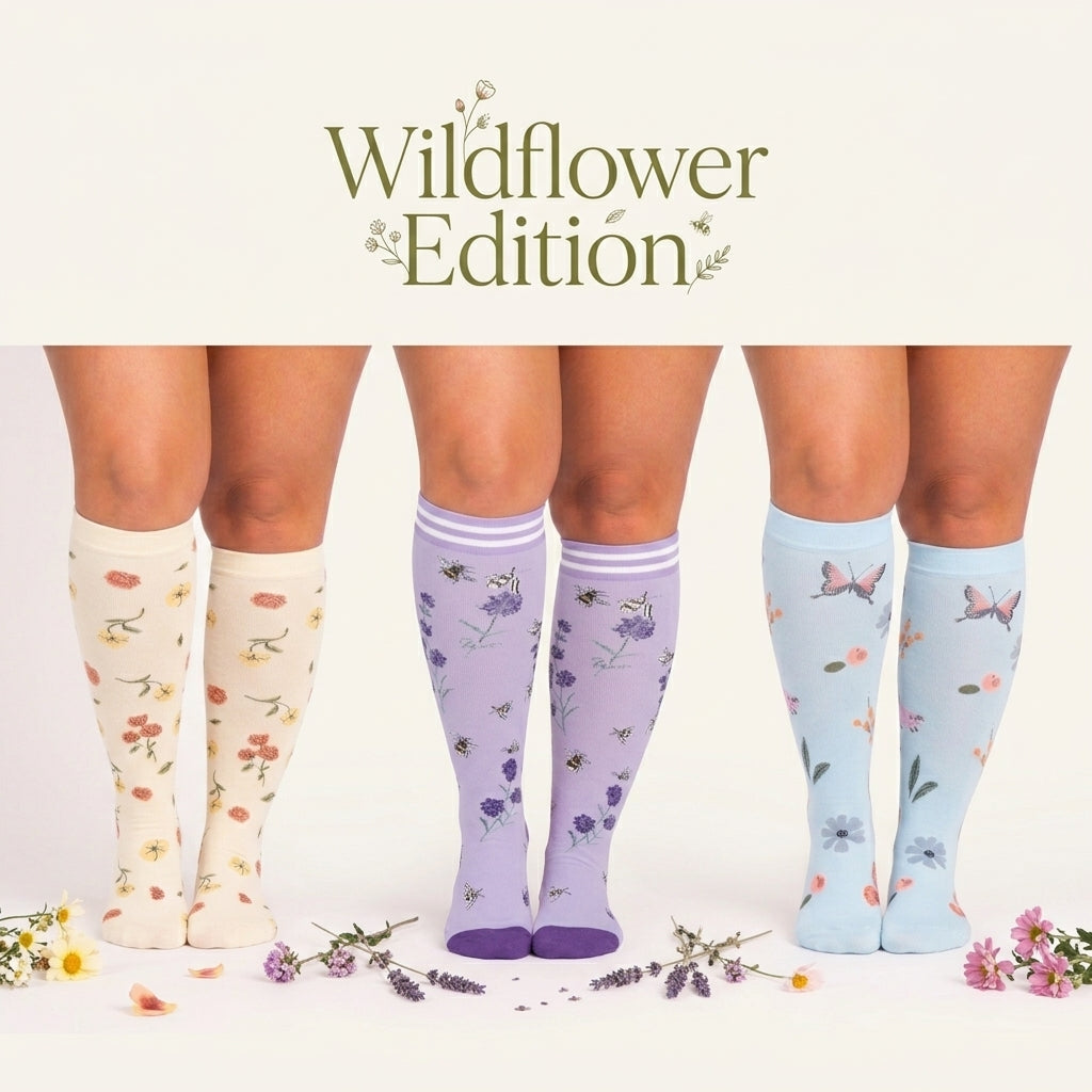 Alivra™ Calcetas de Compresión - Wildflower Edition