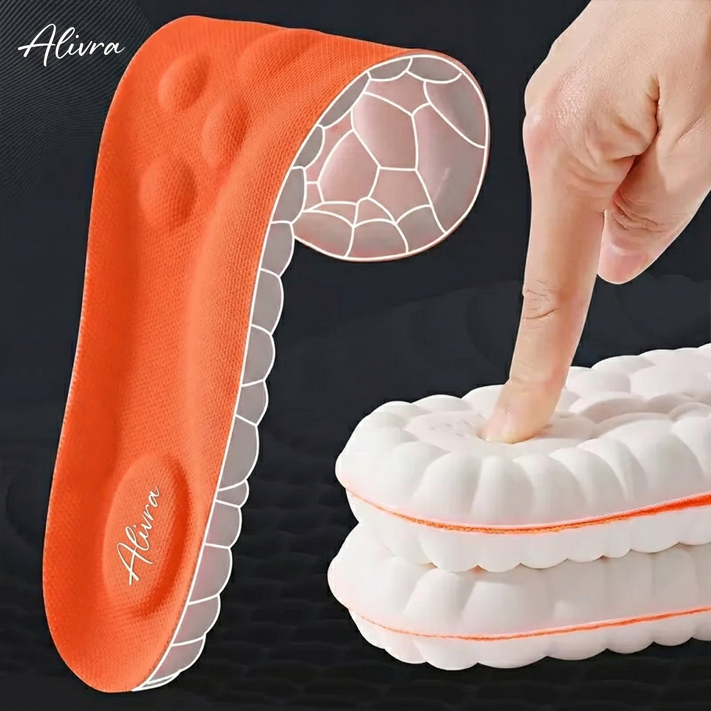 Alivra - Plantillas con Soporte Anti-Fatiga de Memoria Adaptable