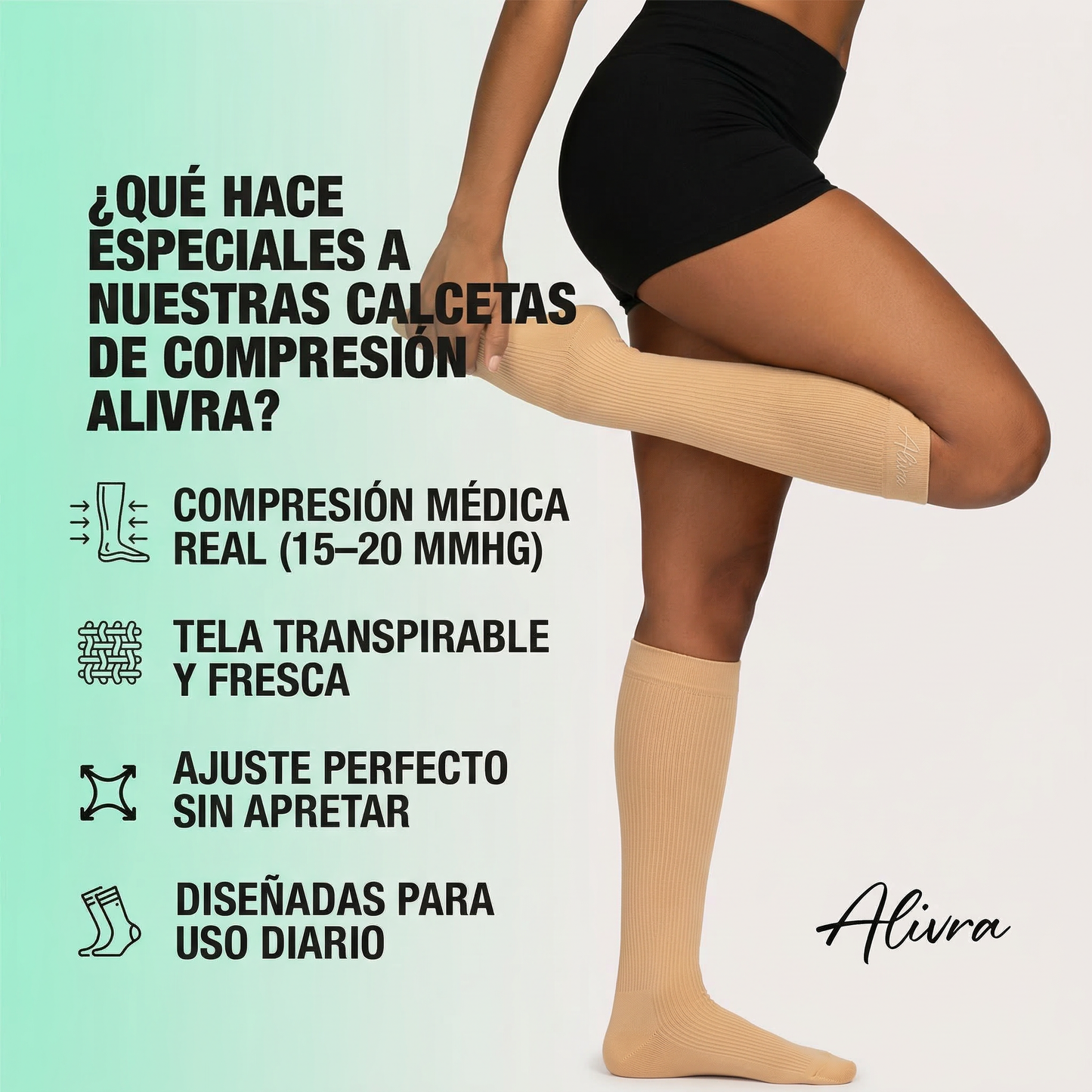 Alivra™ Calcetas de Compresión de 15-20mmHg